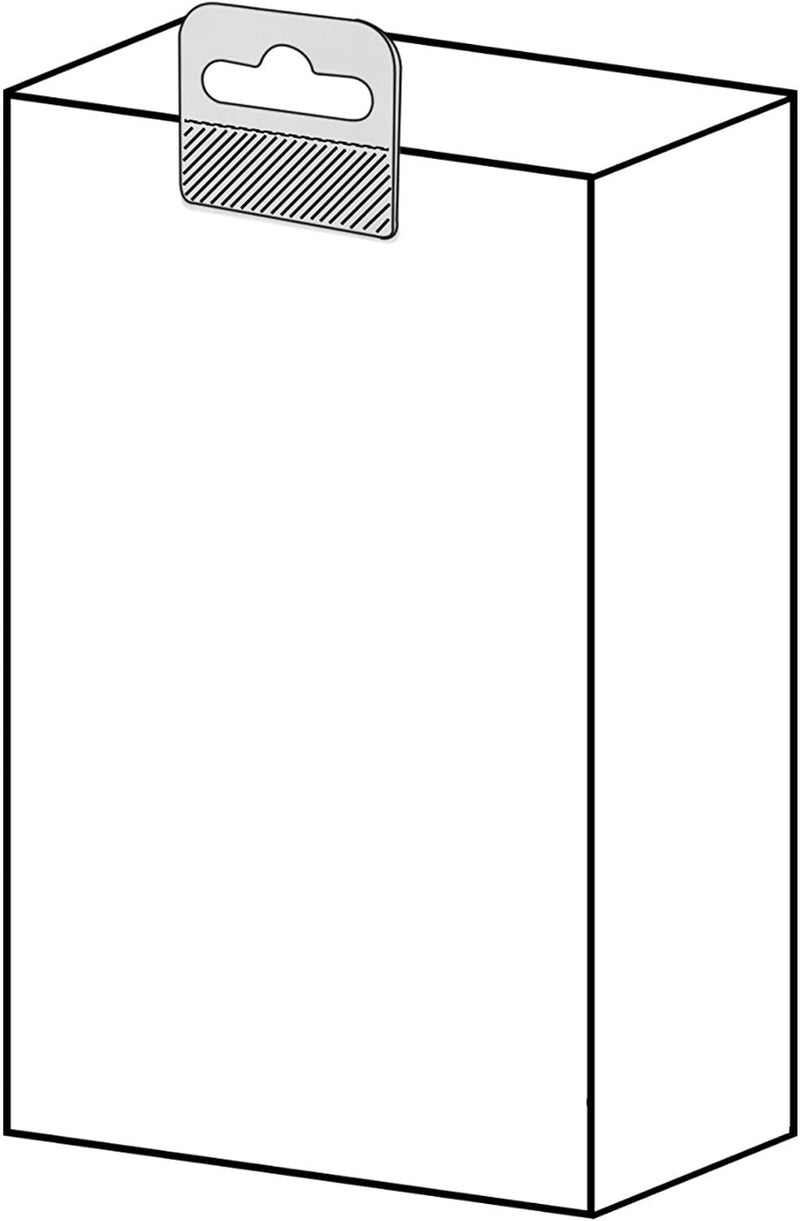 BLUECELL 200 Pieces 1 3/4" x 1 1/2" Clear Slot Hole Adhensive Custom Hang Tabs Tags Hook for Store Retail Display - Image 4